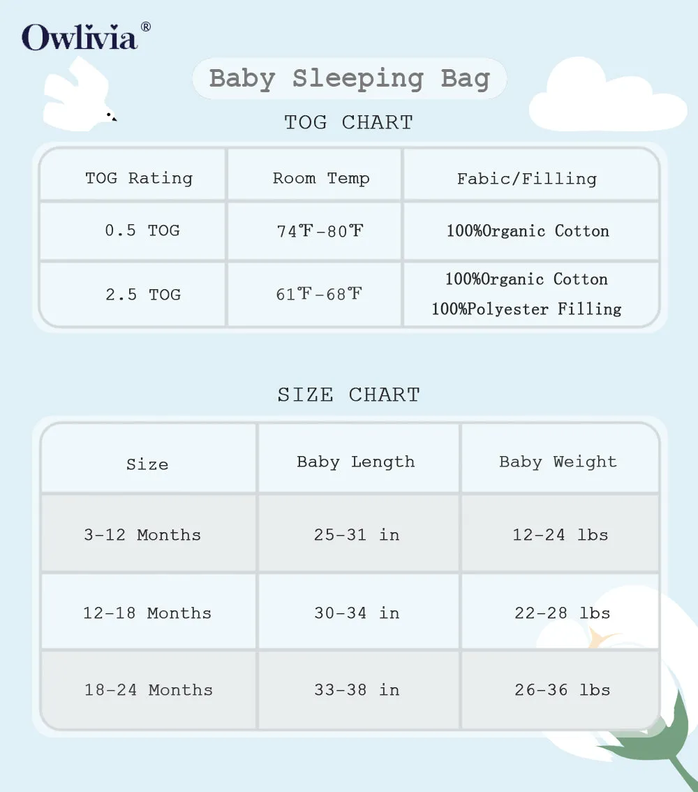 100% Organic Cotton 0.5tog Sleep Sack - Feather Mauve