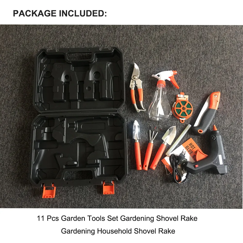 11 Pcs Garden Tools Set | Gardening Shovel & Rake, Household Tools