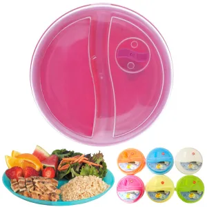 2 Microwave Plate Meal Measure Healthy Eating Portion BPA Free Dishwasher Safe