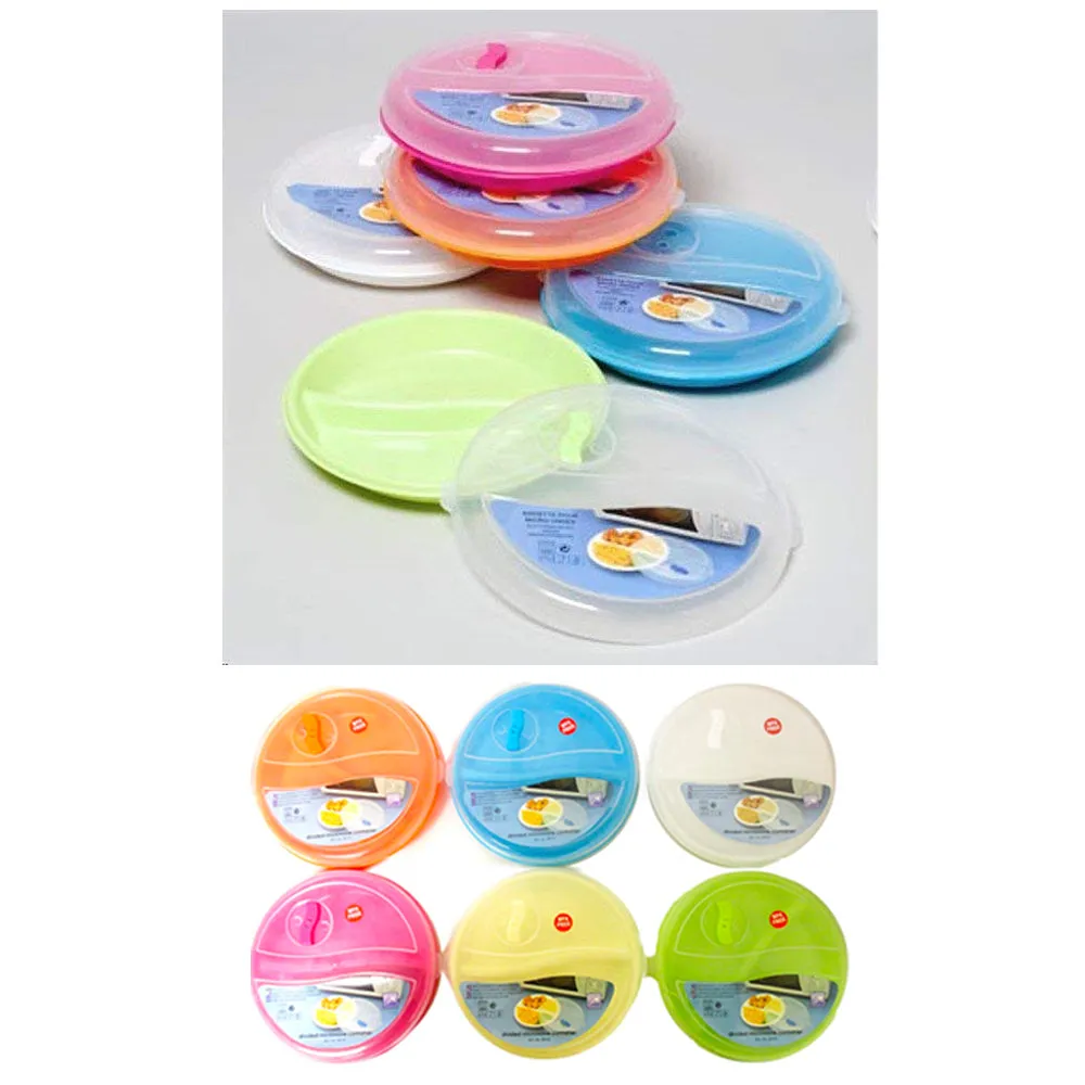 2 Microwave Plate Meal Measure Healthy Eating Portion BPA Free Dishwasher Safe