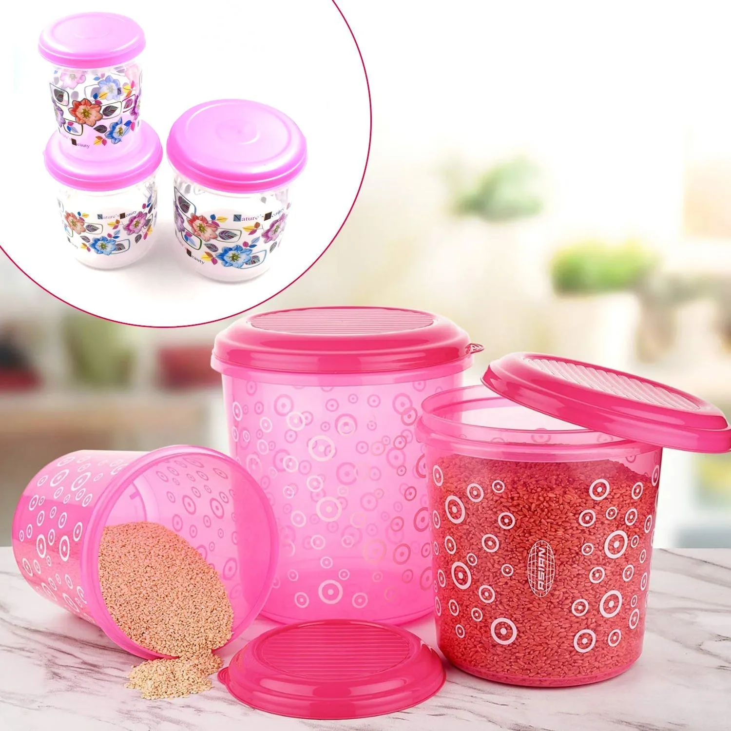 3 Pc Storage Container used in all kinds of places including household and offices for storing stuffs and items etc.