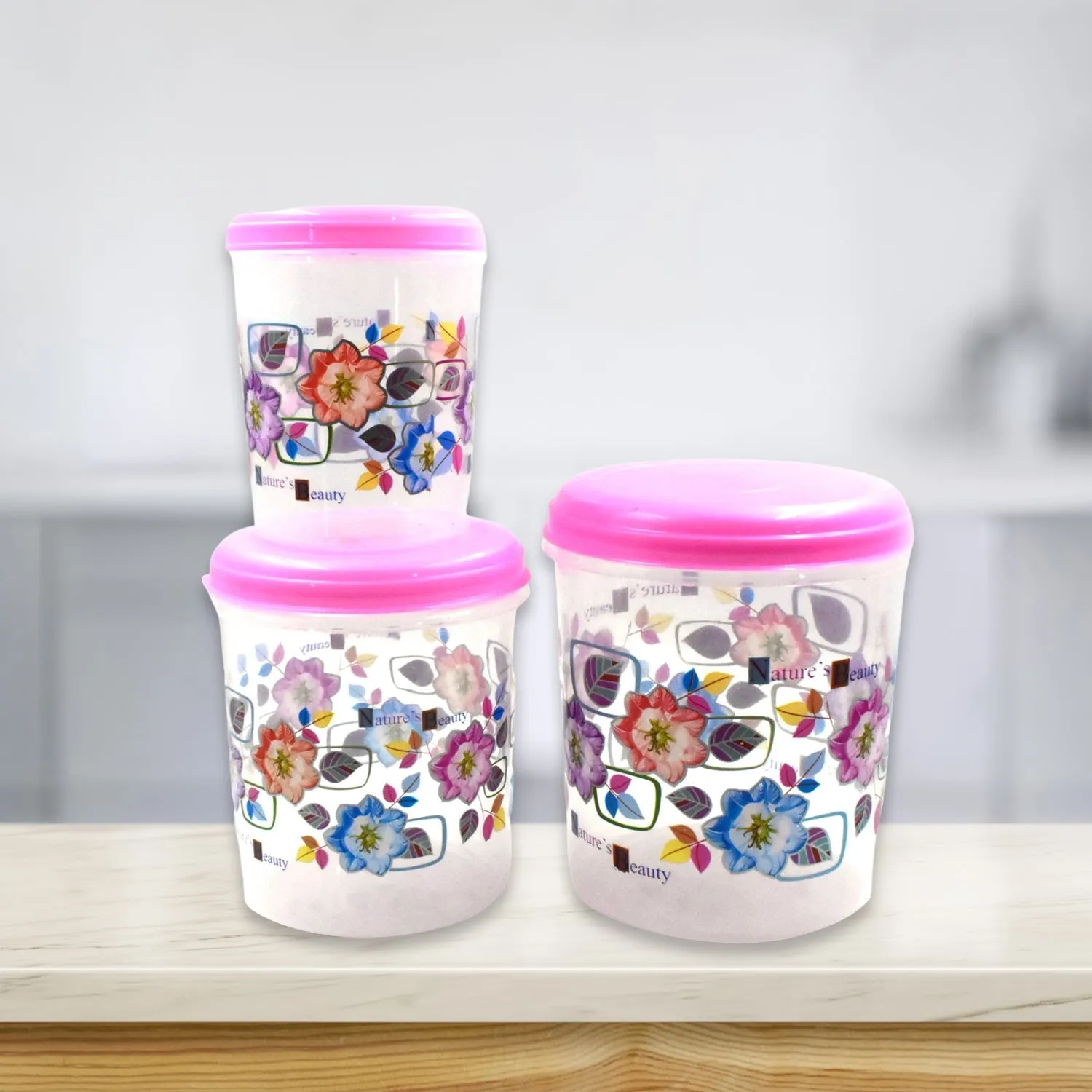 3 Pc Storage Container used in all kinds of places including household and offices for storing stuffs and items etc.