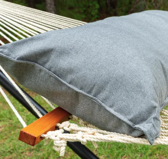 52" Long Hammock Pillow - Sunbrella Cast Slate