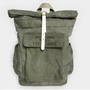BZEN -DUFFY18-16 UPCYCLED ROLLER TOP PACK SACK-VINTAGE GREEN
