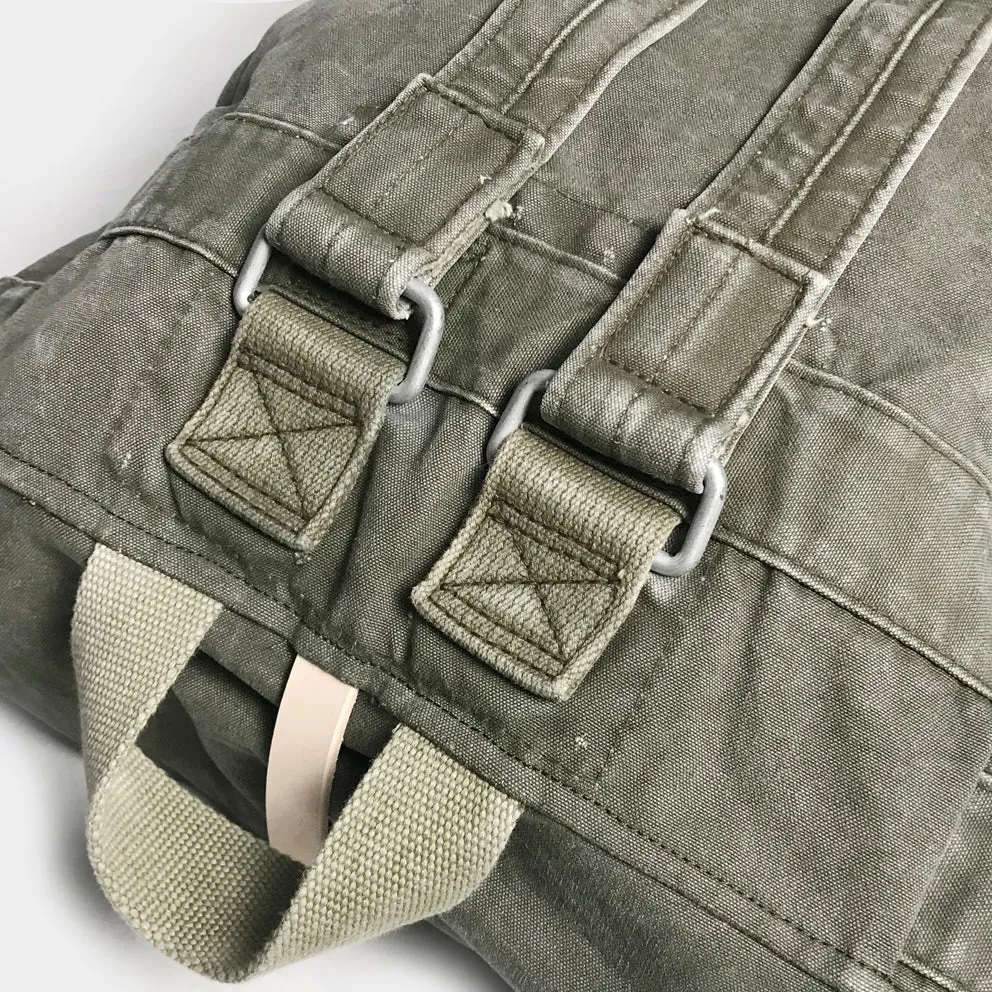 BZEN -DUFFY18-16 UPCYCLED ROLLER TOP PACK SACK-VINTAGE GREEN