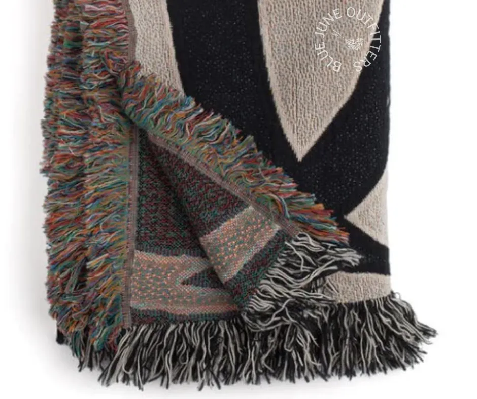 Cactus Moon | Boho Celestial Woven Blanket