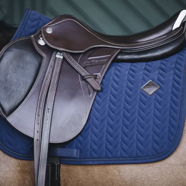 Fishbone Jump Saddle Pad - Navy