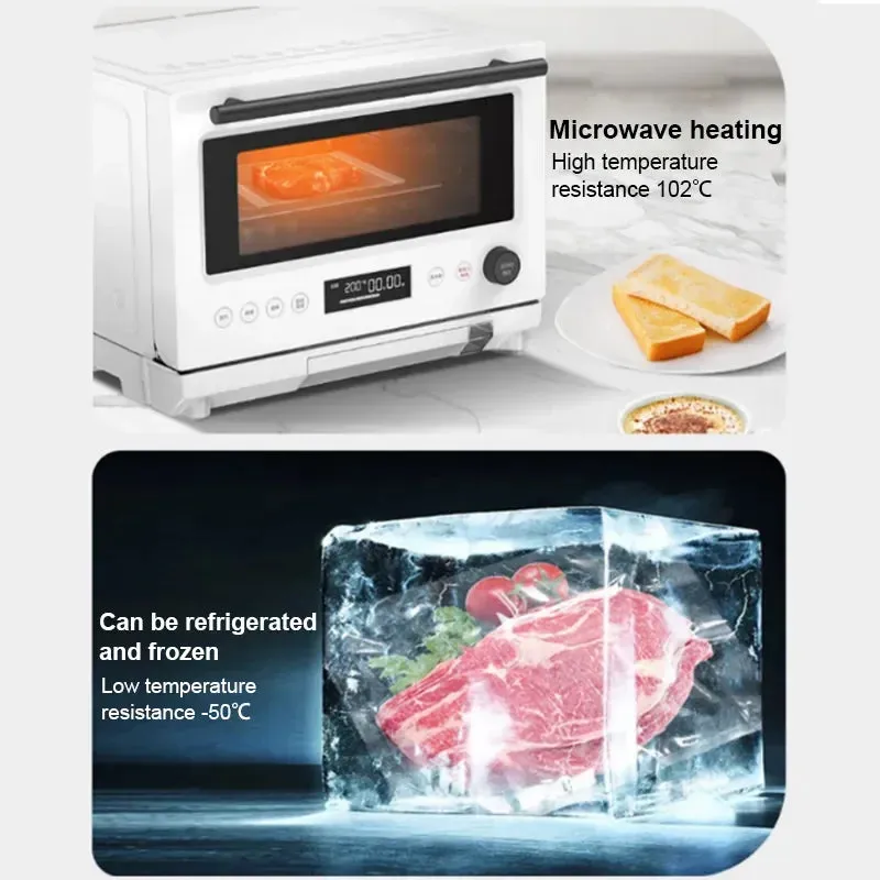 Food Vacuum Sealer Bags 5 Sizes for Kitchen Storage
