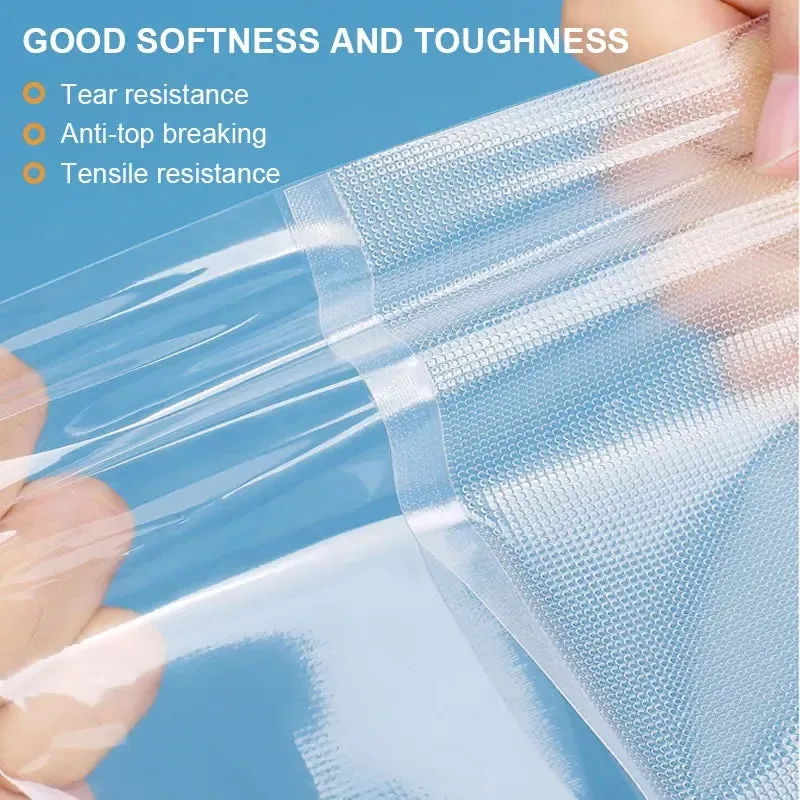 Food Vacuum Sealer Bags 5 Sizes for Kitchen Storage