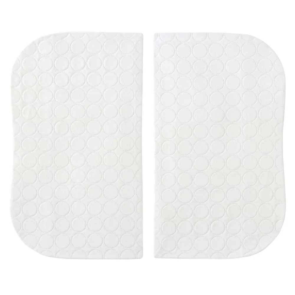 Halo Bassinest White Mattress Pad Twin 2-Pack