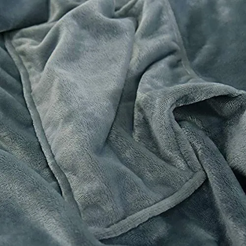 His-and-Hers Sleeves-Cute Long Flannel Plush Wearable Hooded Blanket