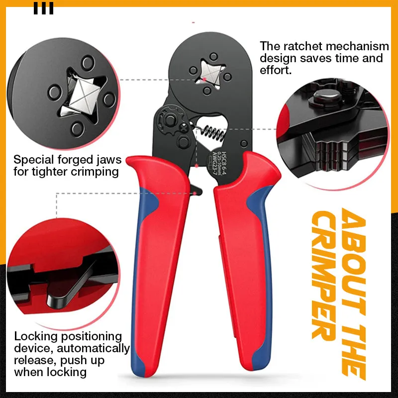 Hot Sale Ratchet Tubular Terminal Wire Crimpers Set