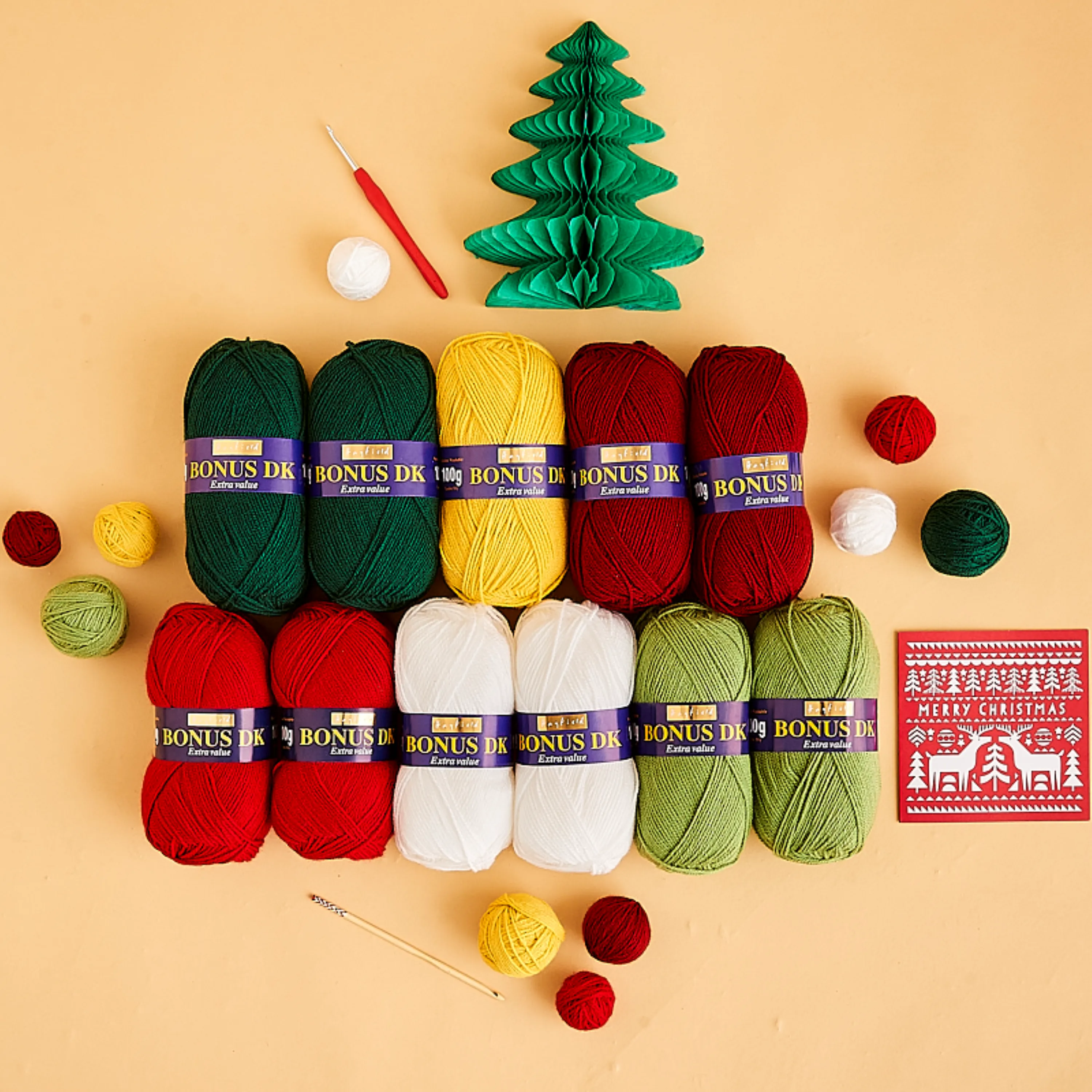 Noel Christmas Blanket CAL in Hayfield Bonus DK