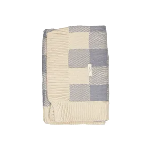 The Gingham Knit Blanket - Slate