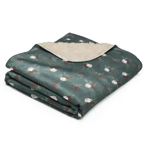 Winter Pinecone Sherpa Blanket